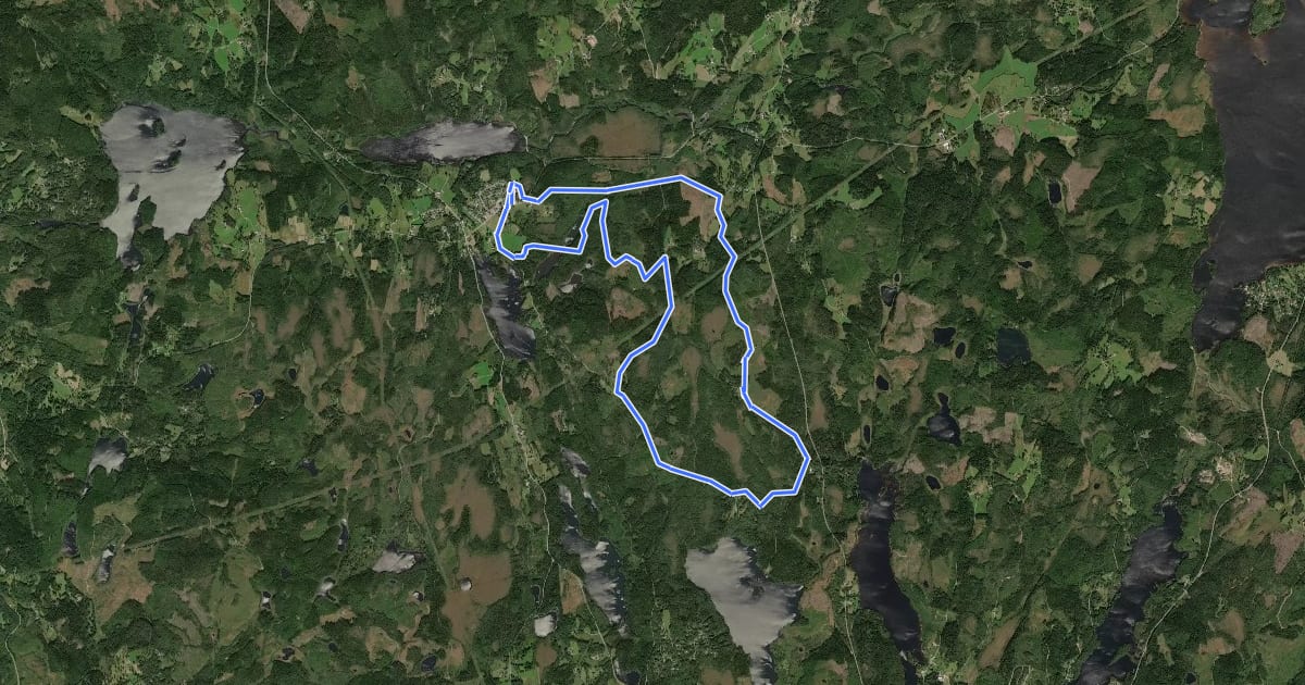Маршрут Öxabäck 13,3 km Motionsspår на спутниковом снимке