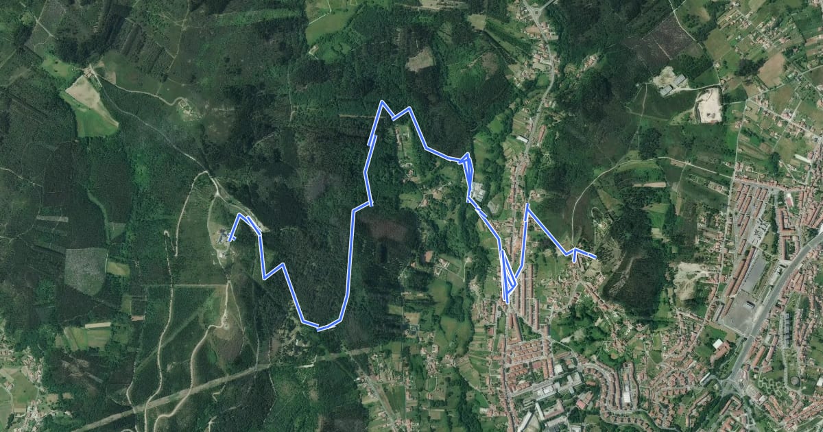 Маршрут Xiro dos Montes 03 Monte de Deus - Monte Pedroso на спутниковом снимке