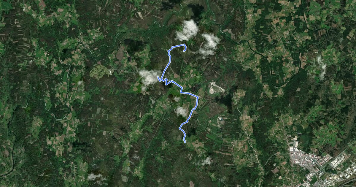 Маршрут Xiro Grandes dos Montes 06 Castromaior - Portela de Figueiras на спутниковом снимке