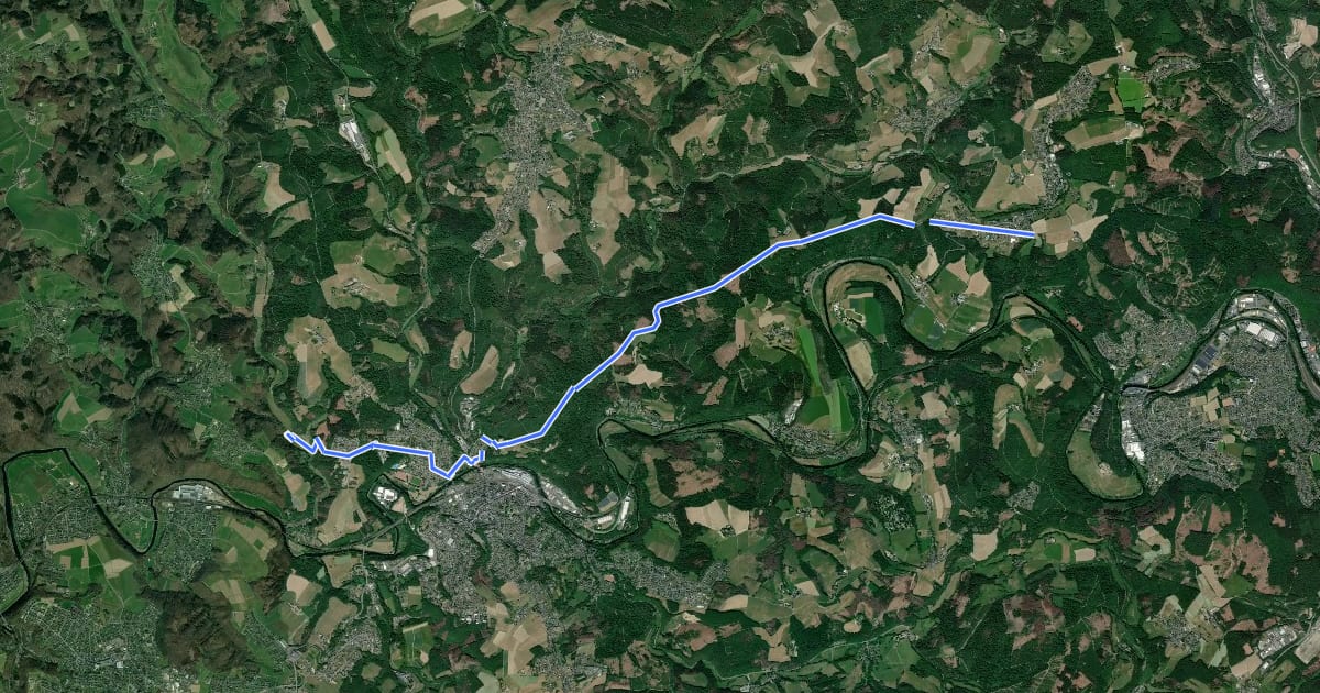 Маршрут [XS] Sieghöhenweg [Wissen] на спутниковом снимке