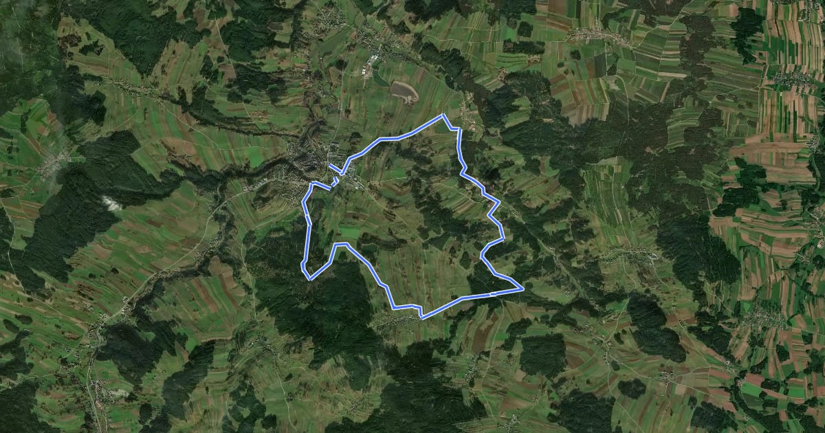 Маршрут Xundwärts-Route Dörferrunde (3) на спутниковом снимке
