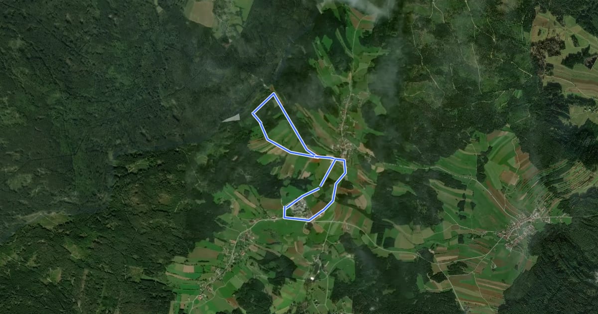 Маршрут Xundwärts-Route Fischerstein (5) на спутниковом снимке