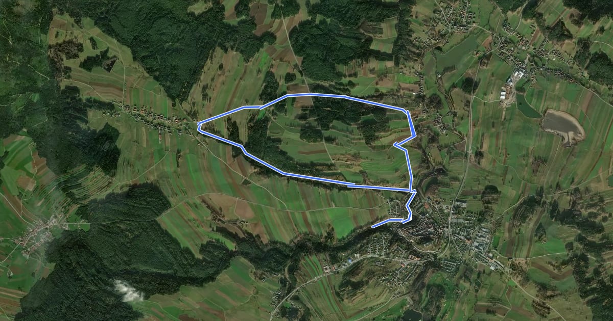 Маршрут Xundwärts-Route Mühlgraben (1) на спутниковом снимке