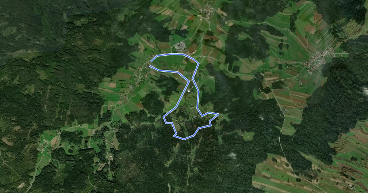 Маршрут Xundwärts-Route Moassla (3) на спутниковом снимке