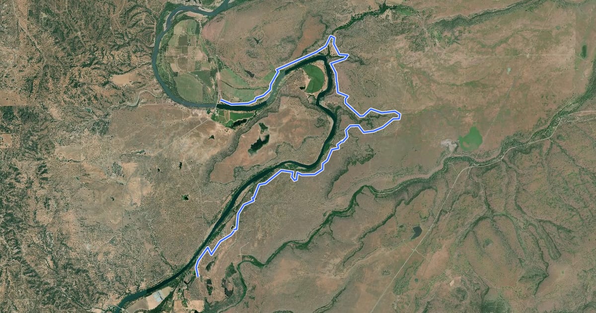 Маршрут Yana Trail на спутниковом снимке