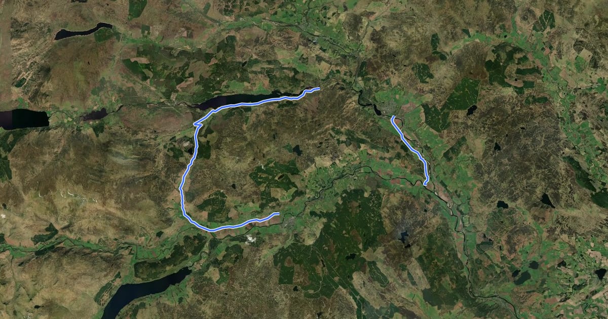 Маршрут Yellow cycle route на спутниковом снимке