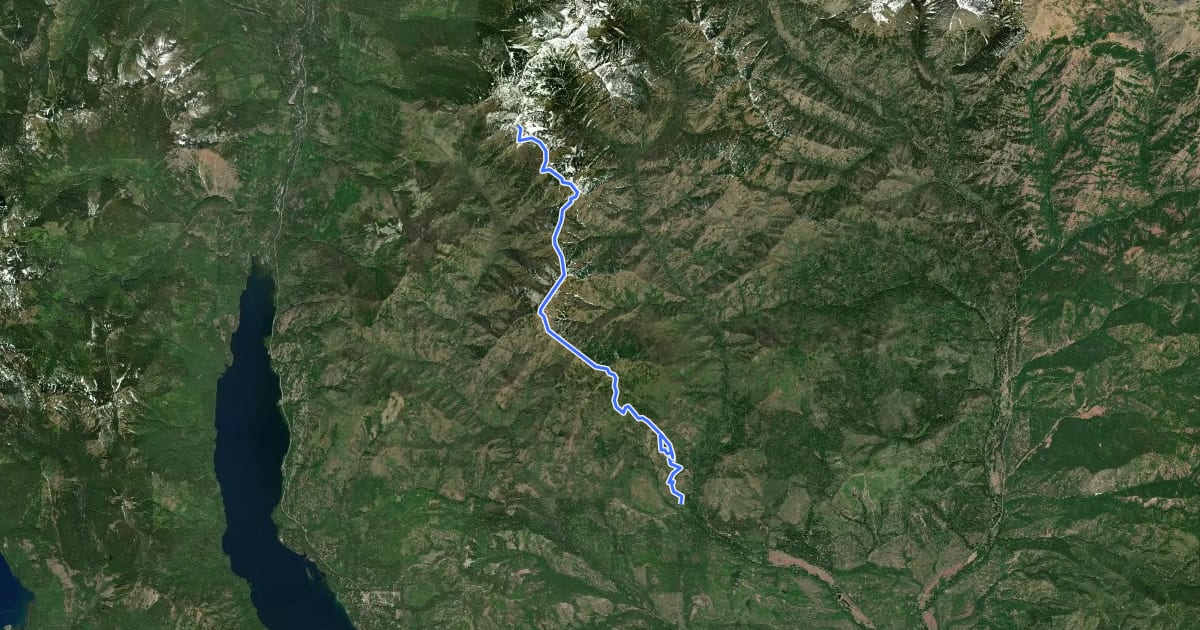 Маршрут Yellow Hill Trail на спутниковом снимке