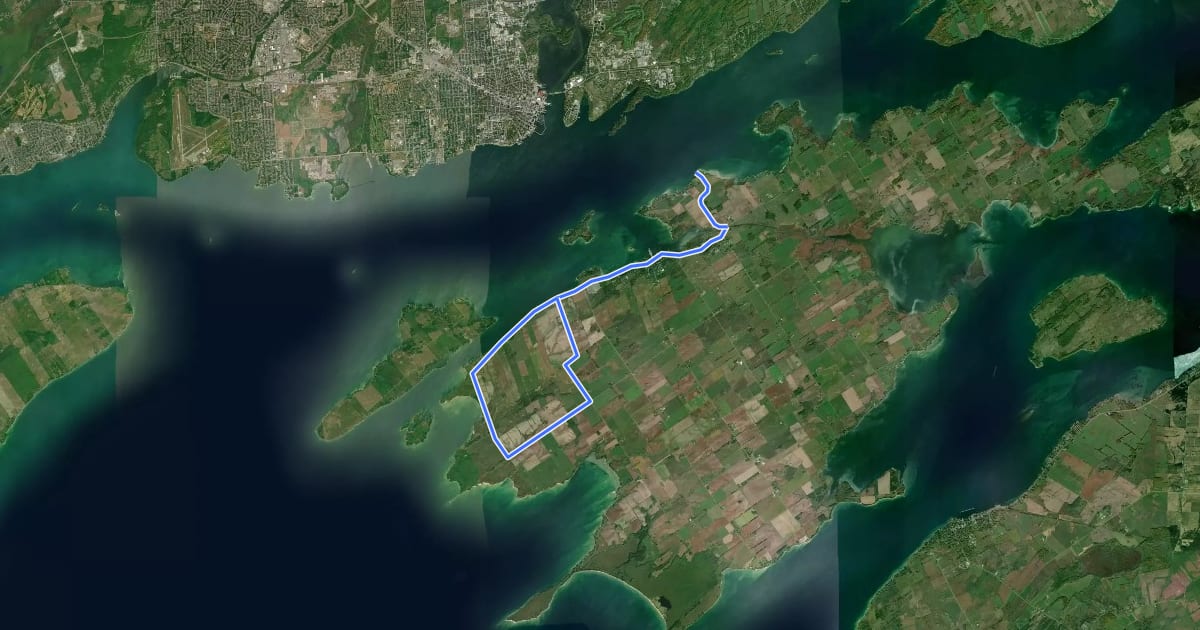 Маршрут Yellow Route на спутниковом снимке