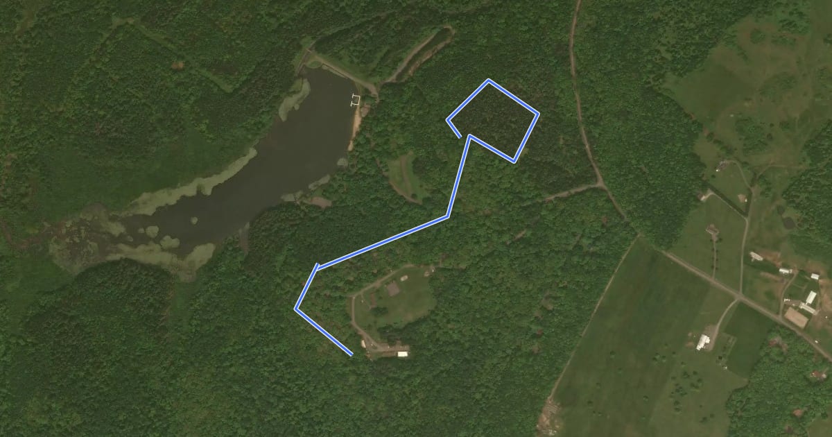 Маршрут Yellow Trail на спутниковом снимке