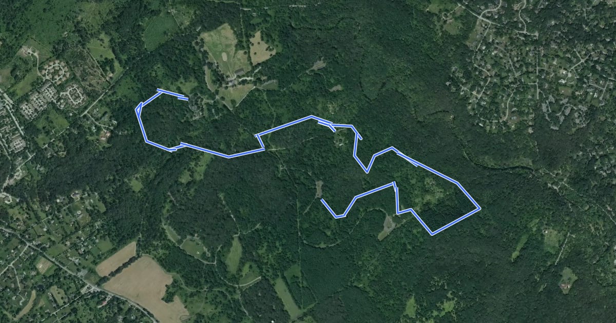 Маршрут Yellow Trail на спутниковом снимке