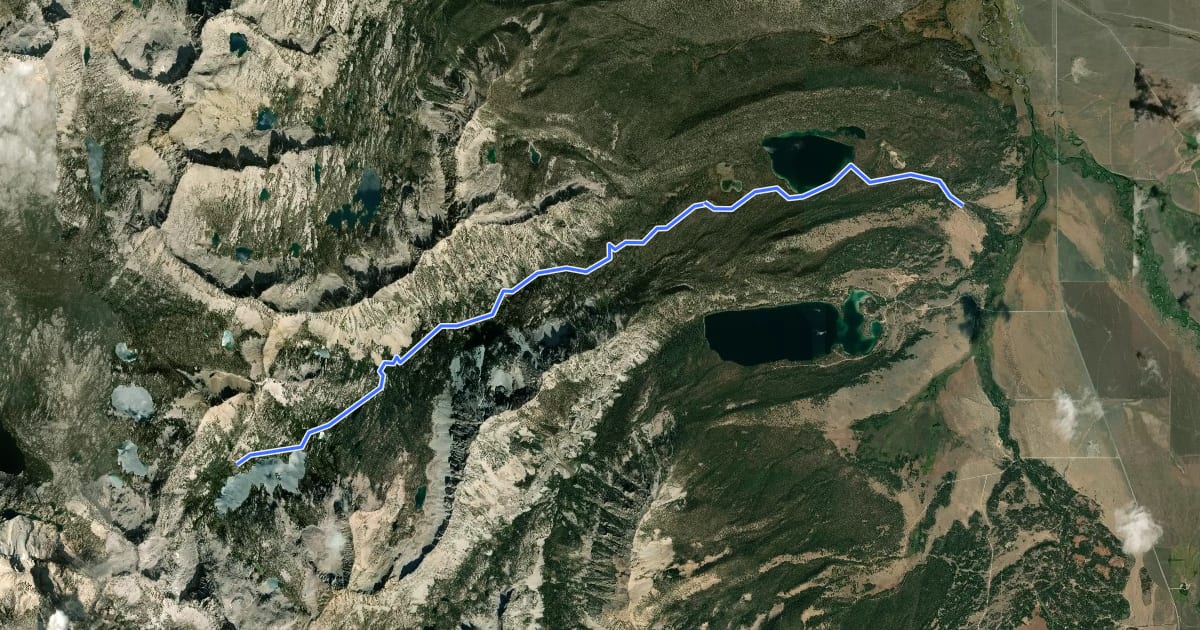Маршрут Yellowbelly Trail на спутниковом снимке