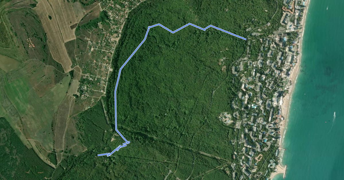 Маршрут Yellowy Route на спутниковом снимке
