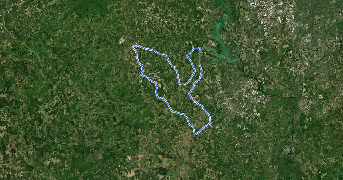 Маршрут York County Bike Route 1 на спутниковом снимке