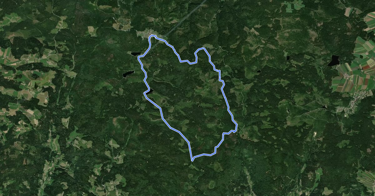 Маршрут Ysperklammweg Bärnkopf на спутниковом снимке