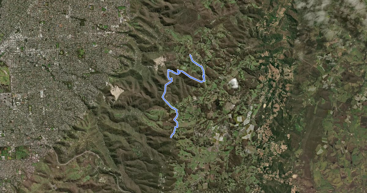 Маршрут Yurrebilla Trail Section 3 на спутниковом снимке