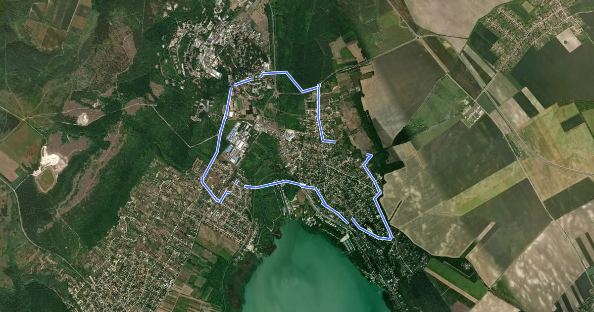 Маршрут Z (Balatonfűzfő körút) на спутниковом снимке
