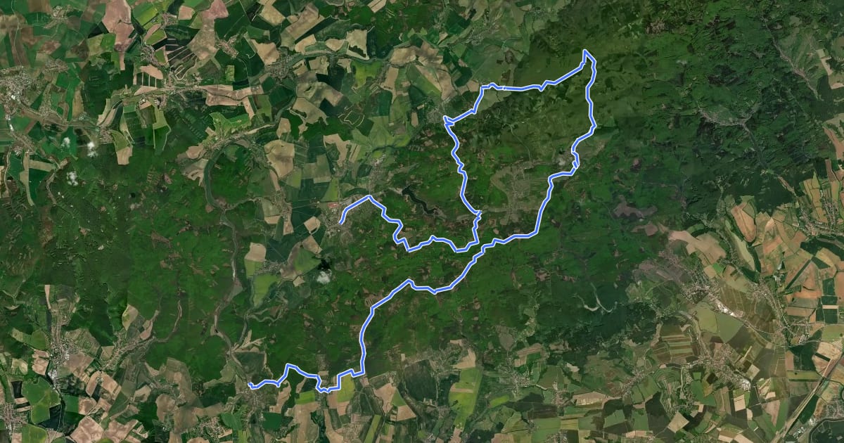 Маршрут [Z] Bohuslavice u Kyjova - Koryčany на спутниковом снимке