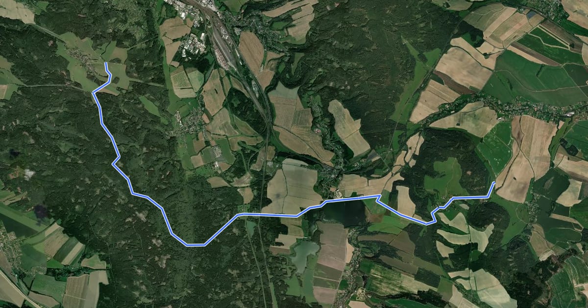 Маршрут [Z] Kozlovský kopec - Anenská studánka на спутниковом снимке