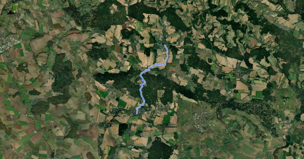 Маршрут [Z] Lázně Bělohrad - Ostroměř на спутниковом снимке