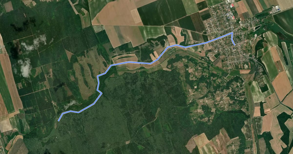 Маршрут Zöld E "Ságvár - Jaba horgásztó на спутниковом снимке