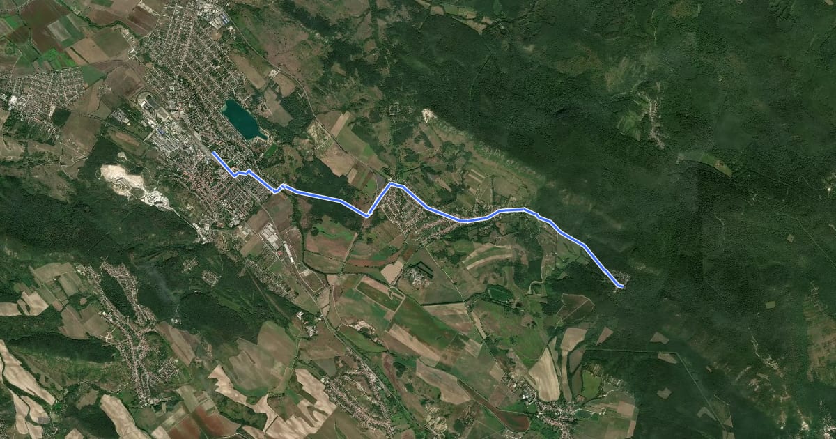 Маршрут Zöld kerékpár (Klastrompuszta - Kesztölc - Dorog v.á.) на спутниковом снимке