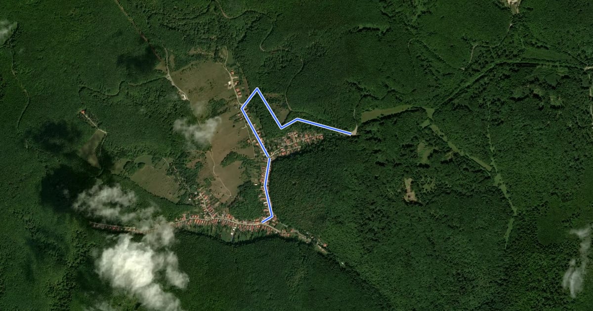 Маршрут Zöld mtb jelzés 3 на спутниковом снимке