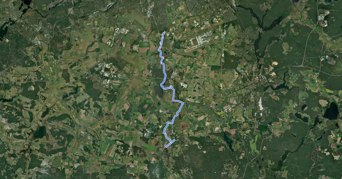 Маршрут Zülowroute на спутниковом снимке