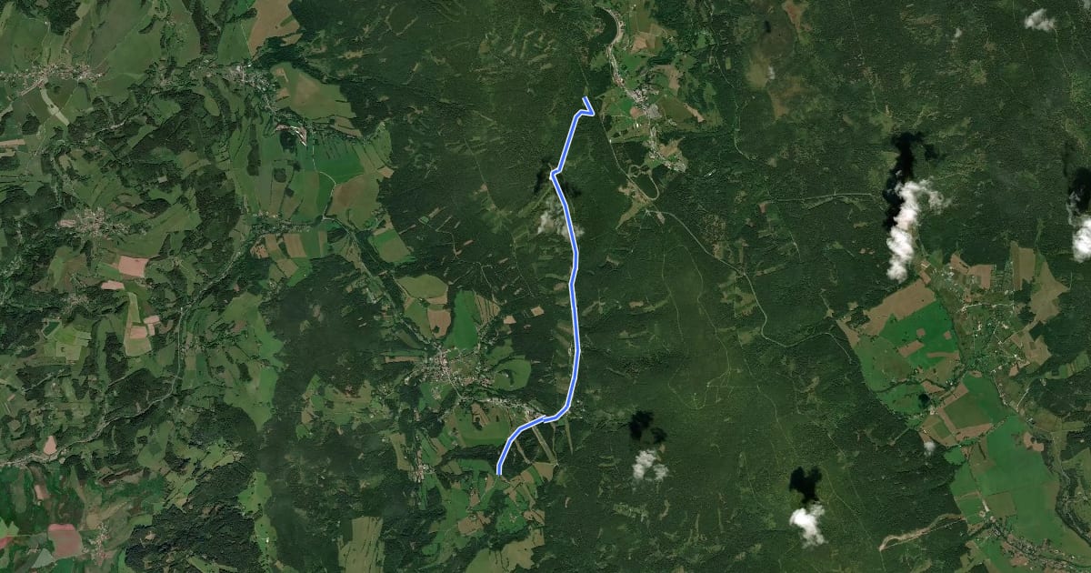 Маршрут [Z] Nad sv. Matoušem - Bukačka (přír. rez.) на спутниковом снимке