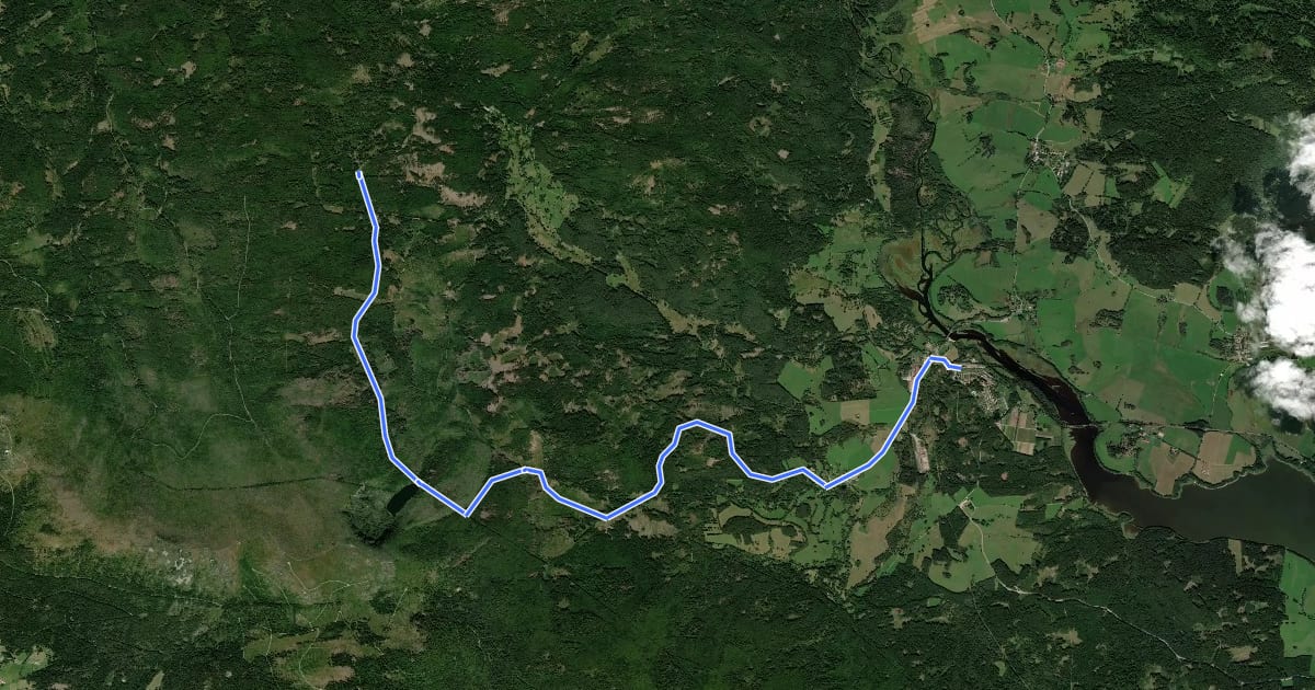 Маршрут [Z] Nová Pec - Plešné jezero на спутниковом снимке