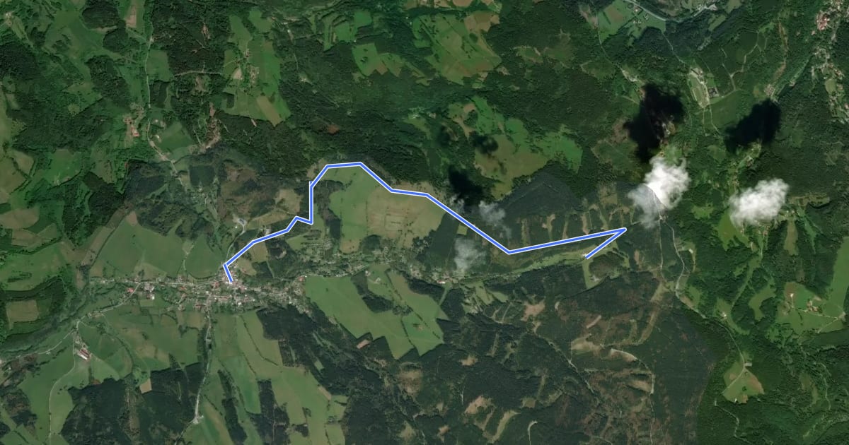 Маршрут [Z] Olešnice v Orl. h. - Číhalka (hotel) на спутниковом снимке