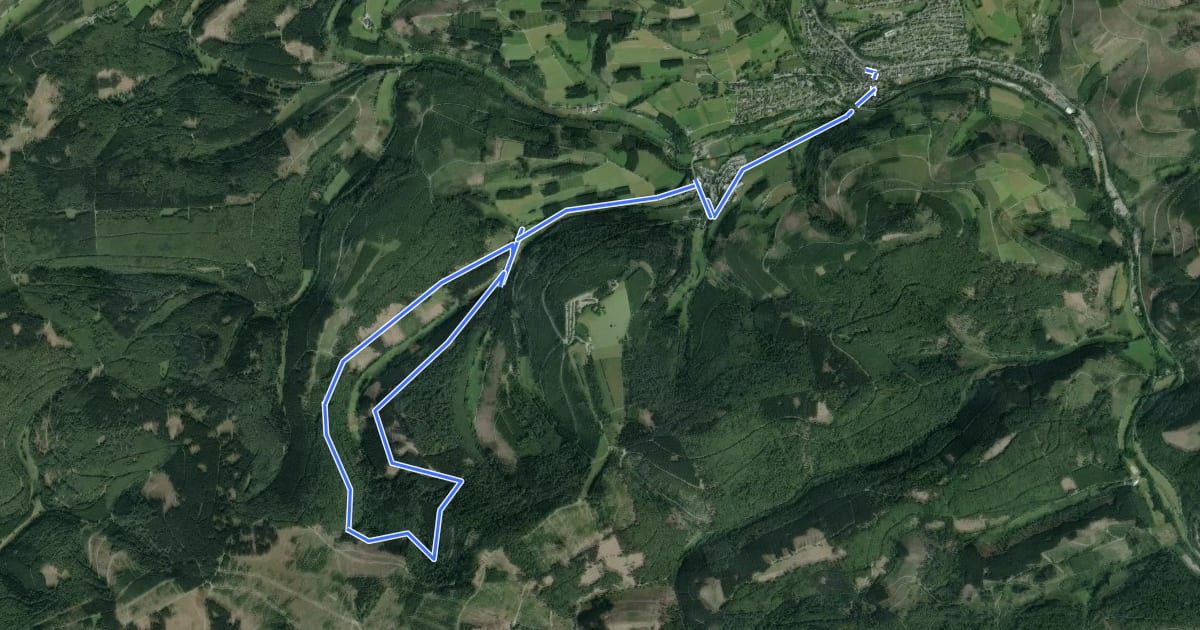 Маршрут Züschen Rundweg Z2 Ahrentalweg на спутниковом снимке