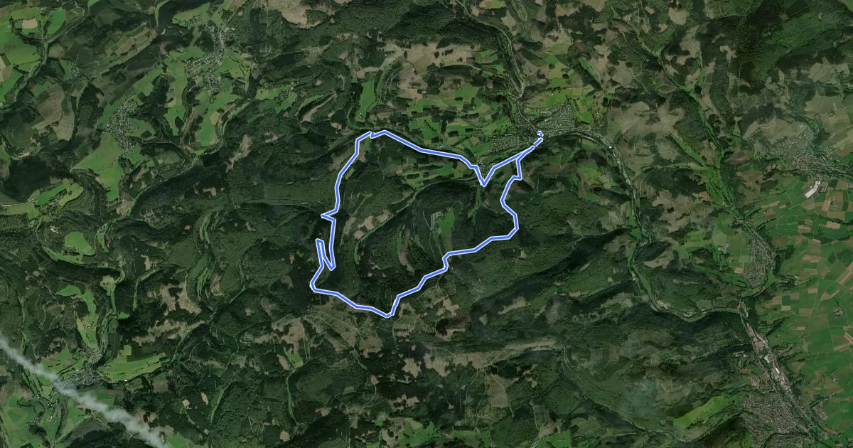 Маршрут Züschen Rundweg Z3 Waldweg на спутниковом снимке