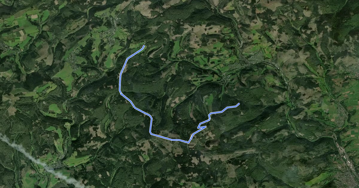 Маршрут Züschener Höhenrundweg на спутниковом снимке