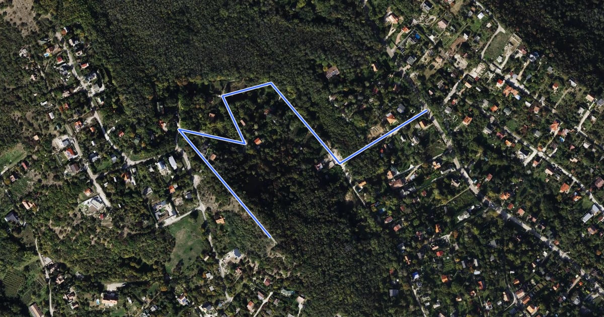 Маршрут Z▲ (Szentendre, Kada-csúcs) на спутниковом снимке