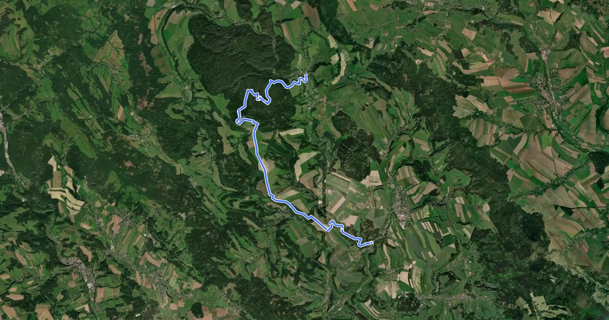 Маршрут [Z] Teplice nad Metují - Velké Petrovice на спутниковом снимке