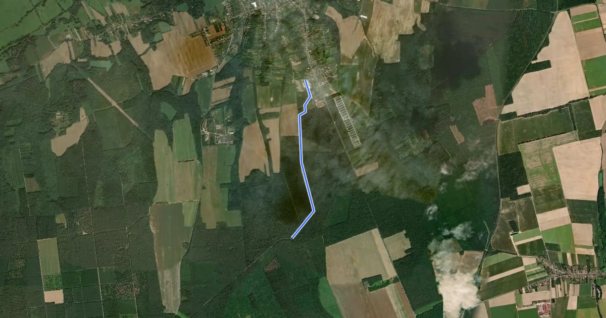 Маршрут Z▙ (Vasvár – Vasvári sánc (Vaskapu)) на спутниковом снимке