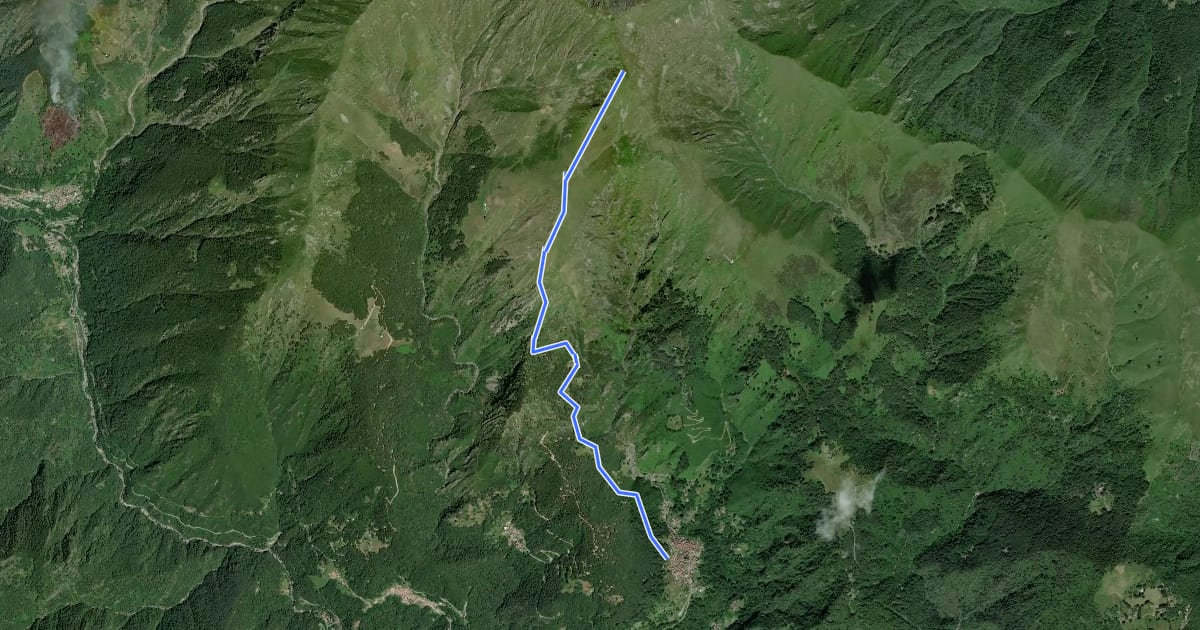 Маршрут Z06 - Luzzogno - Monte Massone на спутниковом снимке