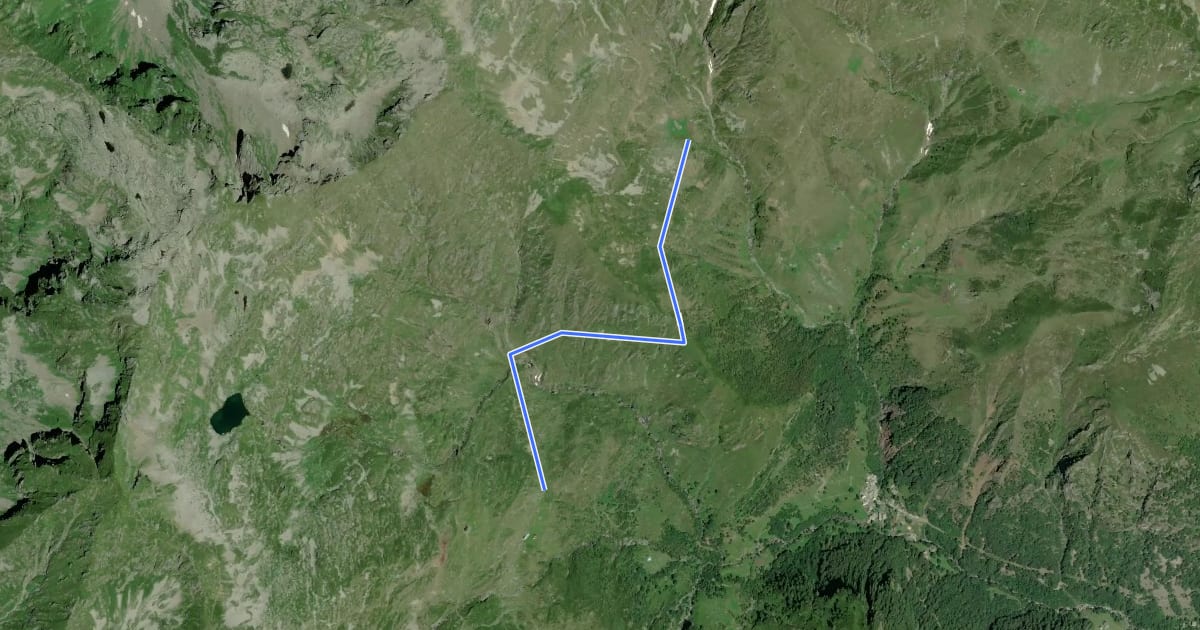 Маршрут Z14b - Alpe Fornale sopra - Piana di Via на спутниковом снимке