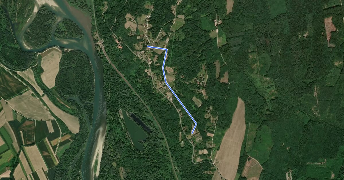 Маршрут Z3 (Őrtilos Szentmihályhegy-Asszonyvár fesztung) на спутниковом снимке