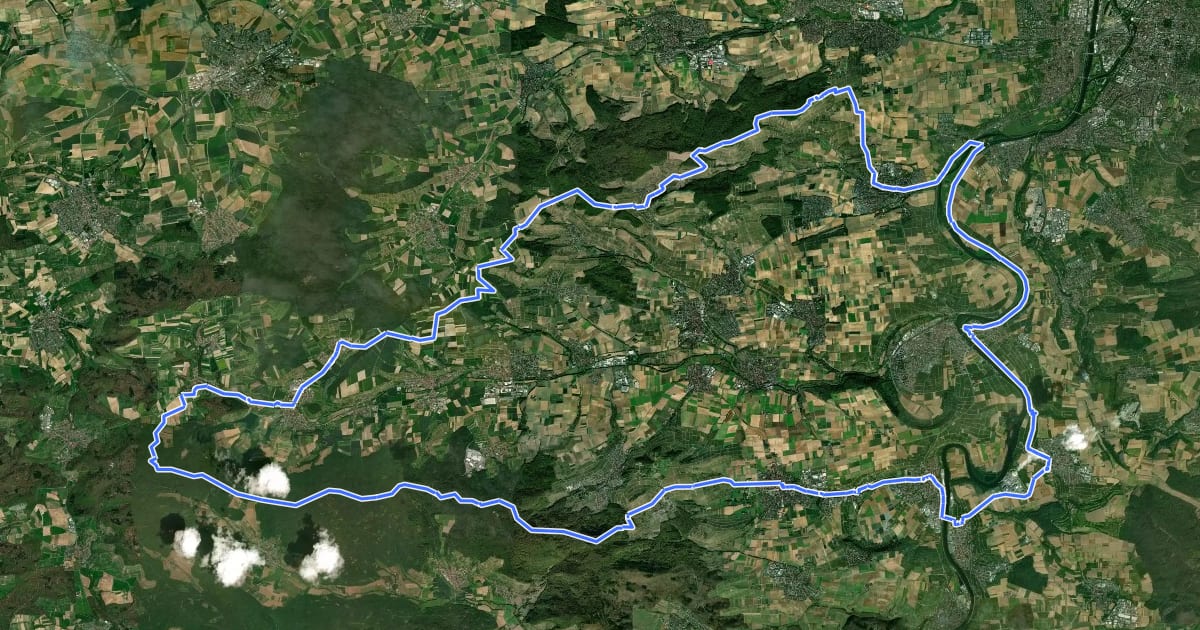 Маршрут Z3 SpinnerTour im Zabergäu на спутниковом снимке