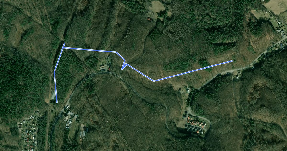 Маршрут Zabíjaný Trail на спутниковом снимке