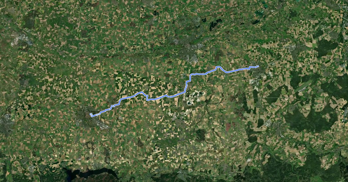 Маршрут "Zabel-Fernroute" на спутниковом снимке