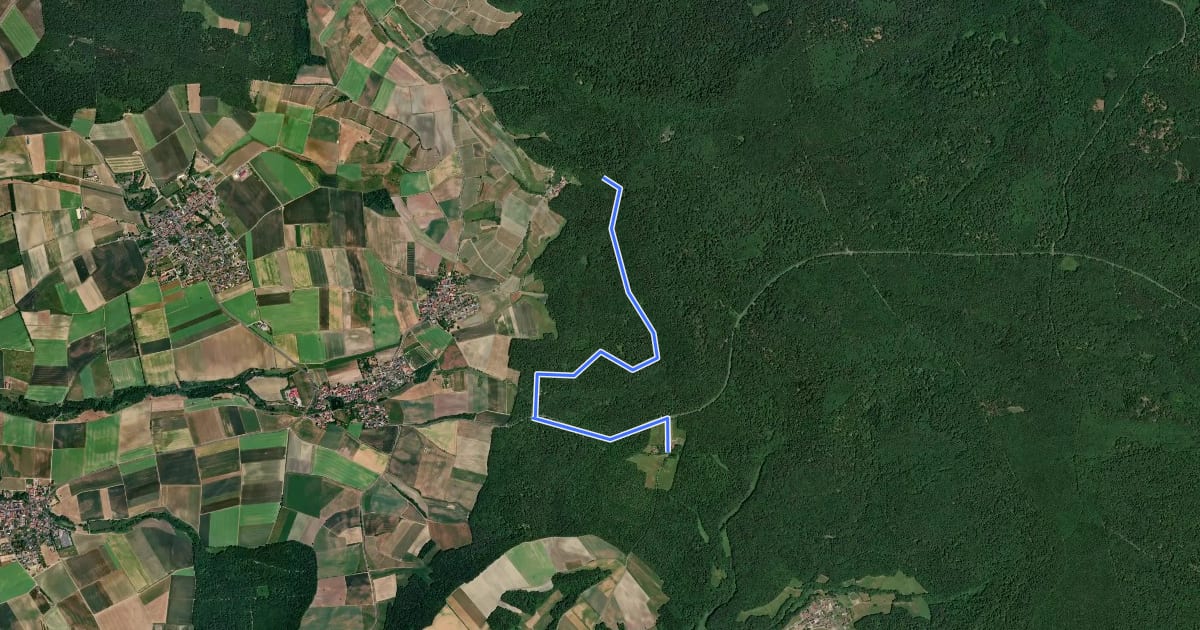 Маршрут Zabelstein - Heinachshof на спутниковом снимке