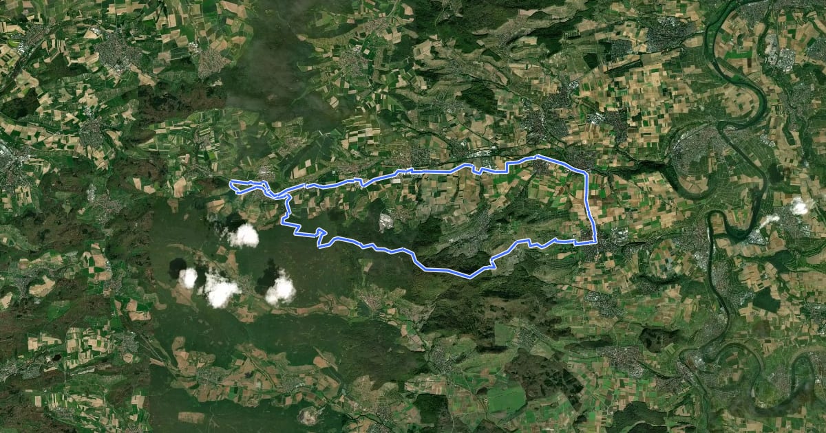 Маршрут Zabergäu-Tour - 3B9 - на спутниковом снимке