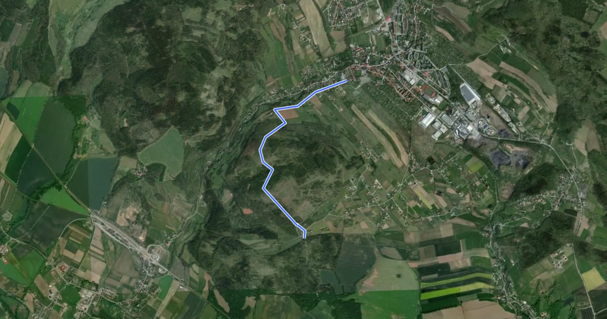 Маршрут Zagórze - Słupiec, ul. Piwna на спутниковом снимке