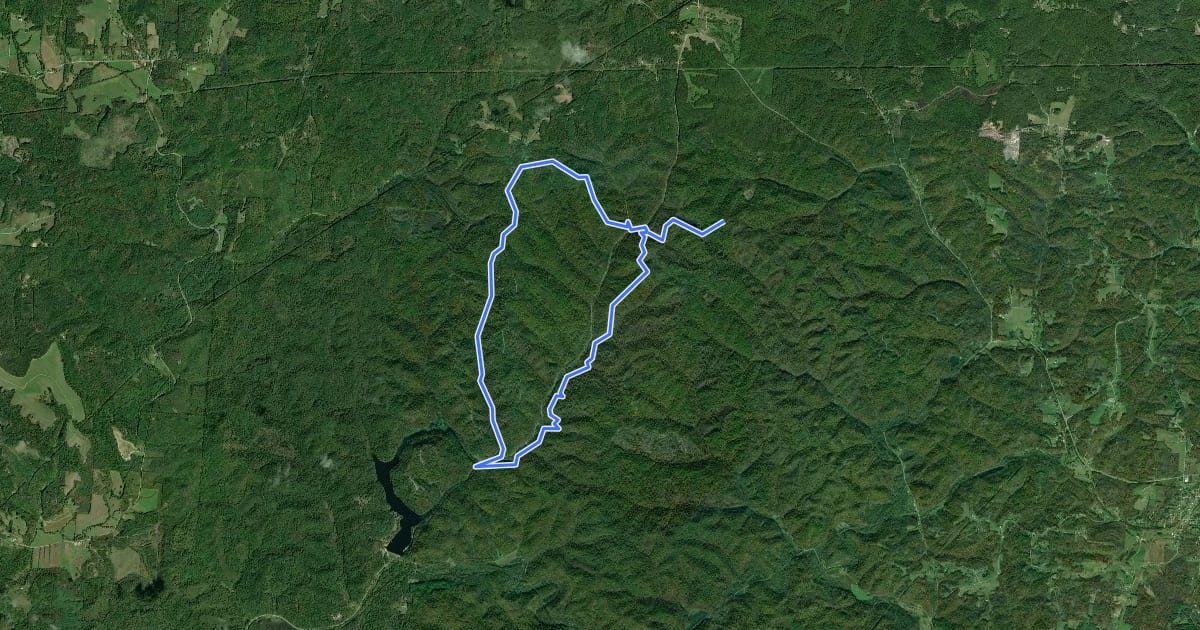 Маршрут Zaleski Backpack Trail - Middle Loop на спутниковом снимке