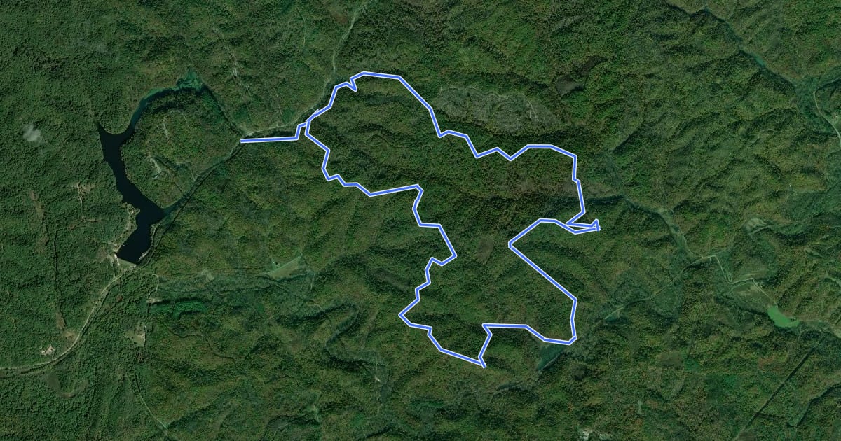 Маршрут Zaleski Backpack Trail - South Loop на спутниковом снимке
