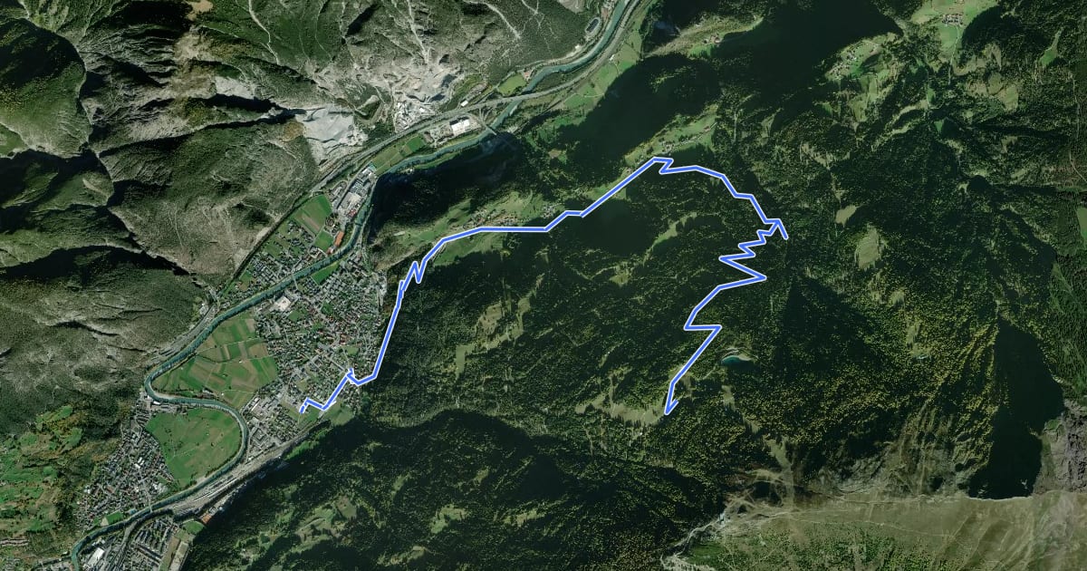 Маршрут Zammer Alm на спутниковом снимке