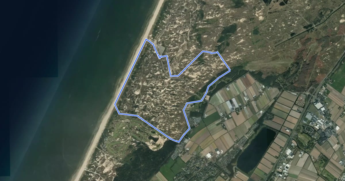 Маршрут Zandhagedisroute на спутниковом снимке