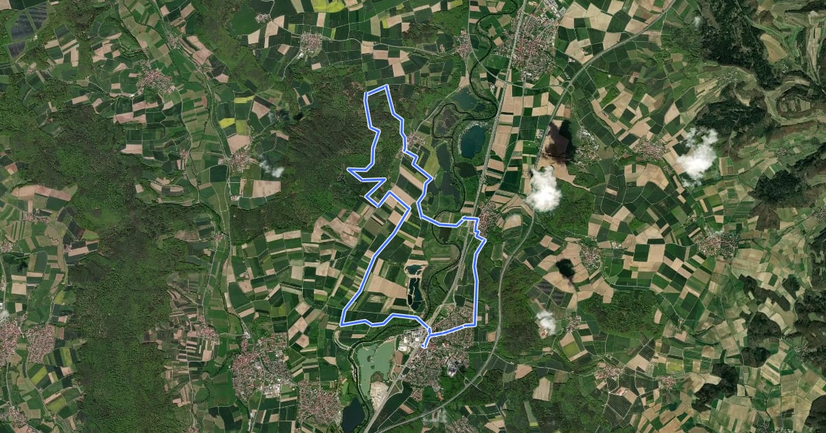 Маршрут Zapfendorf Rundwanderweg Schwarze 4 на спутниковом снимке